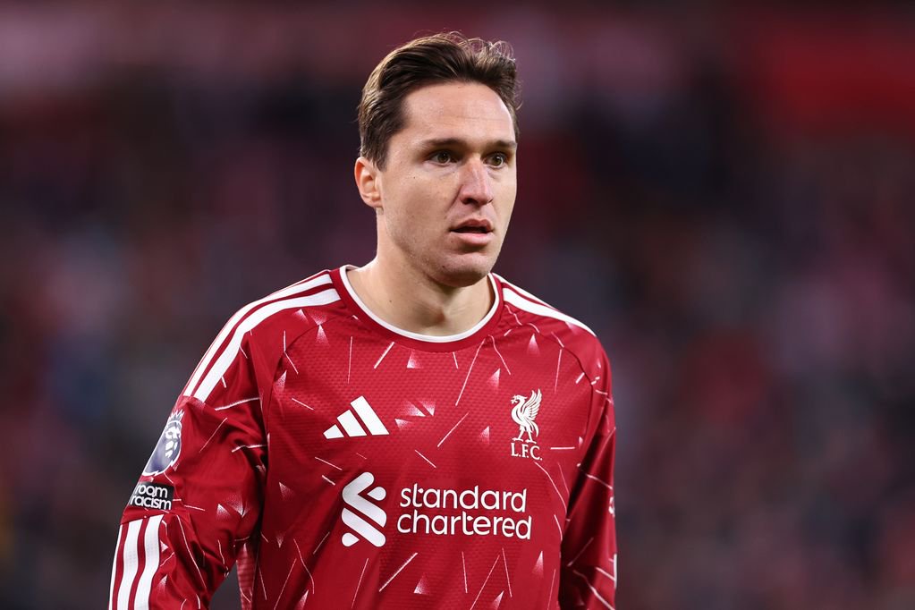 Federico Chiesa of Liverpool during the Premier League 2026/27 match between Liverpool FC and Manchester City