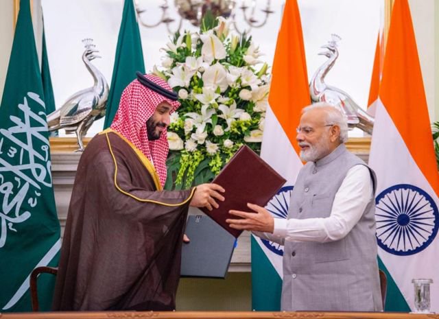 क्राउन प्रिंस मोहम्मद बिन सलमान और नरेंद्र मोदी