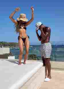 Deshaun Watson and his girlfriend Jilly Anais dancing while on vacation in Spain.