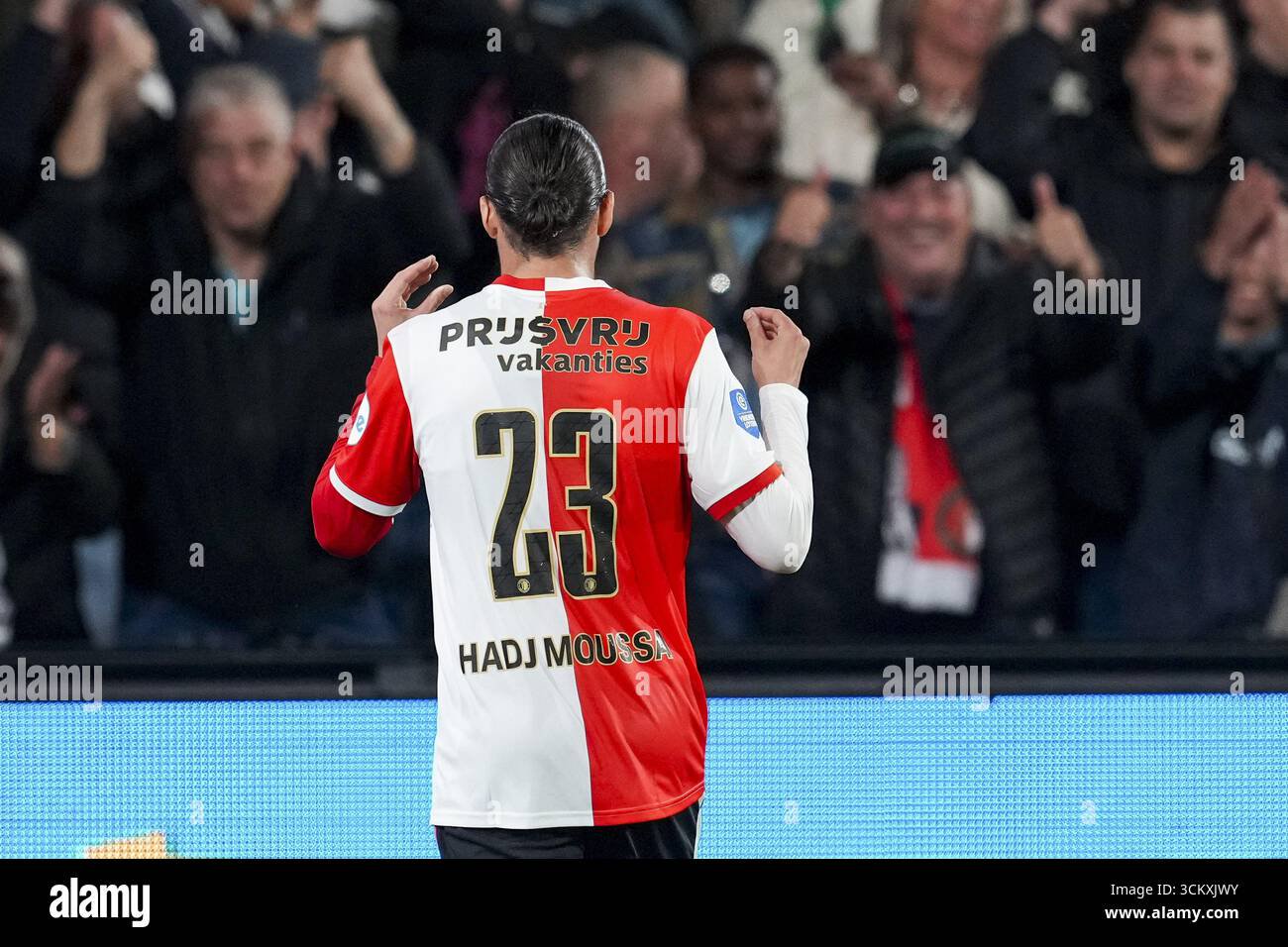 Rotterdam stadium feijenoord de kuip season vriendenloterij eredivisie feyenoord player anis hadj moussa celebrating his goal