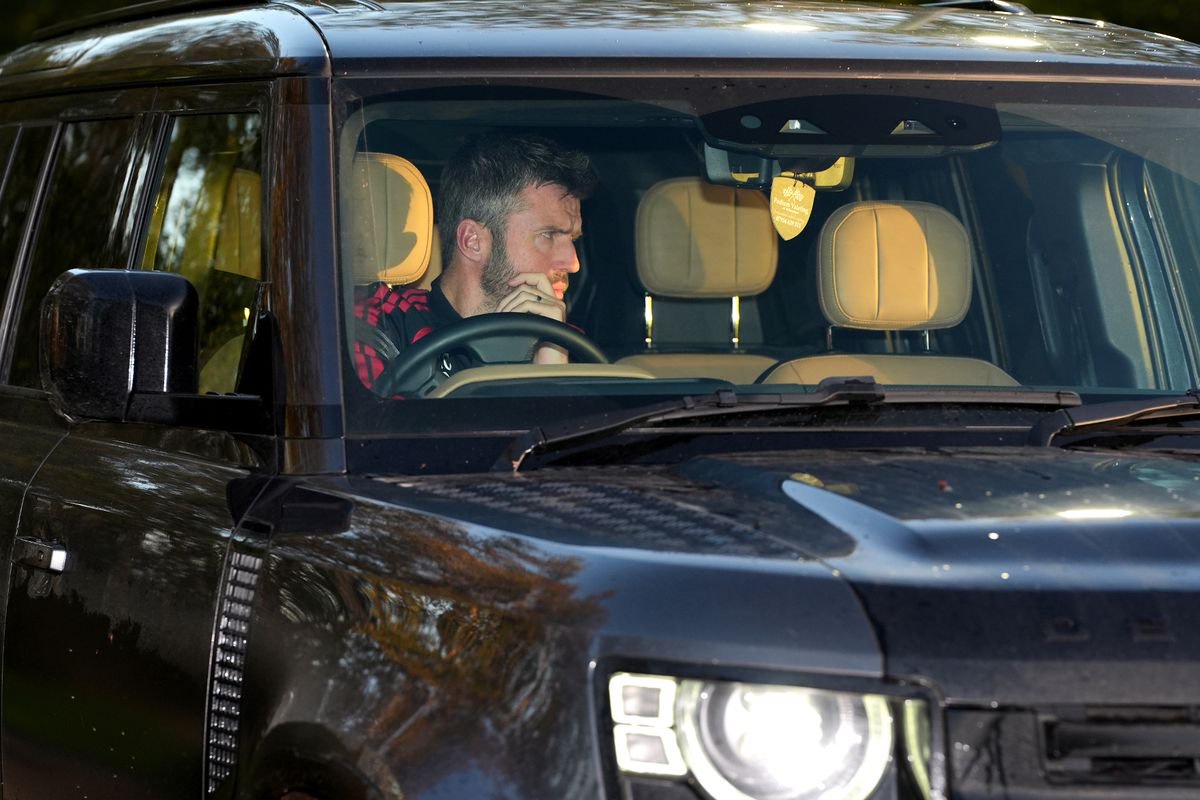 Manchester United manager Michael Carrick arriving at Carrington Training Centre, Manchester