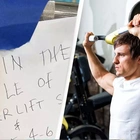 Man leaves 'be patient' note to reserve gym equipment and people are outraged