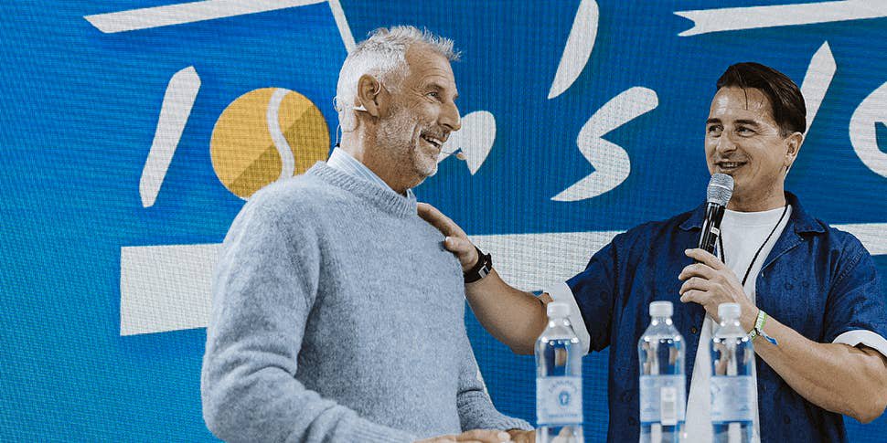 Tennis-Legende Thomas Muster zum Angreifen.
