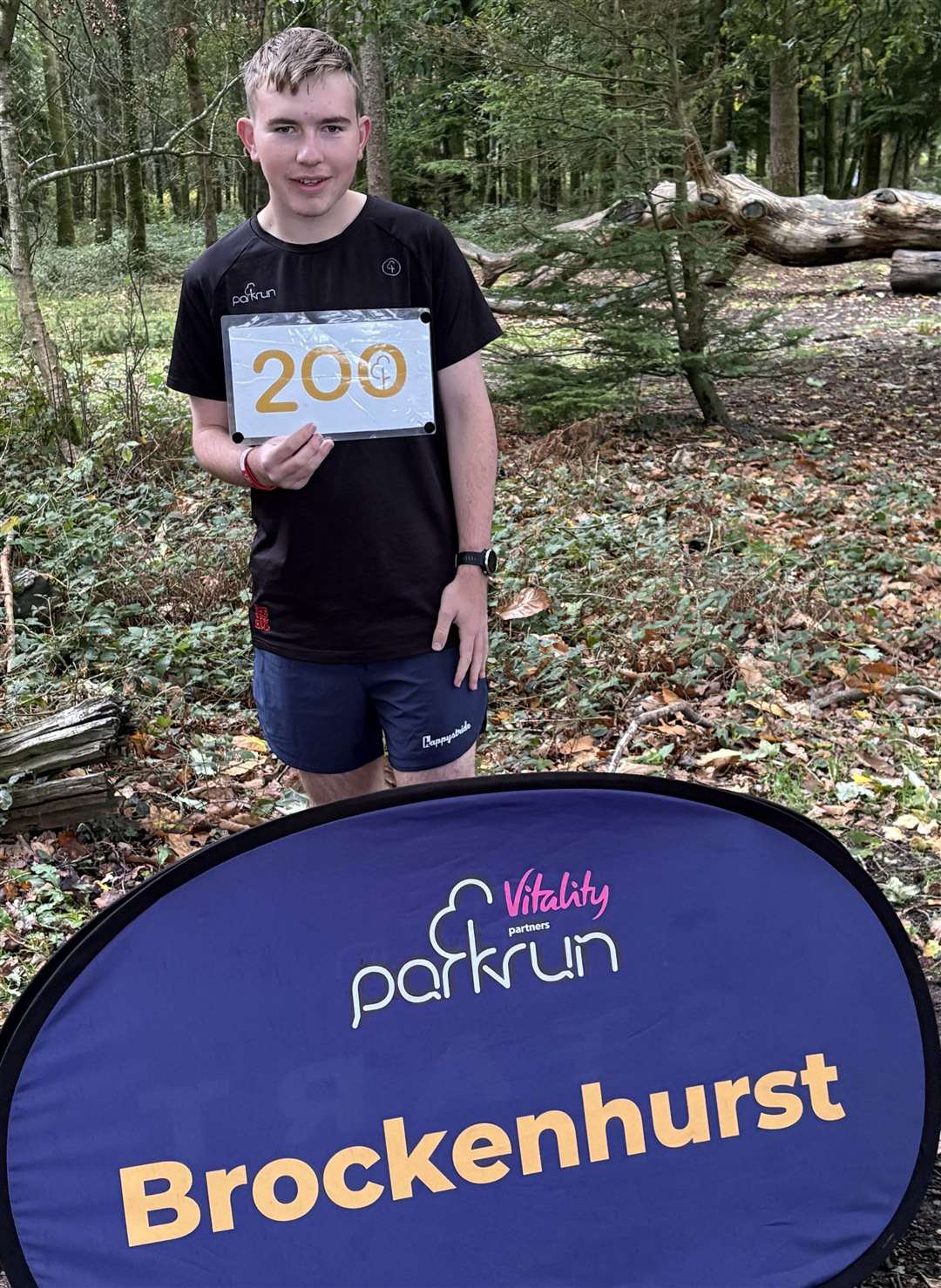 Joseph Francis completed his 200th parkrun at the Brockenhurst event on Saturday.