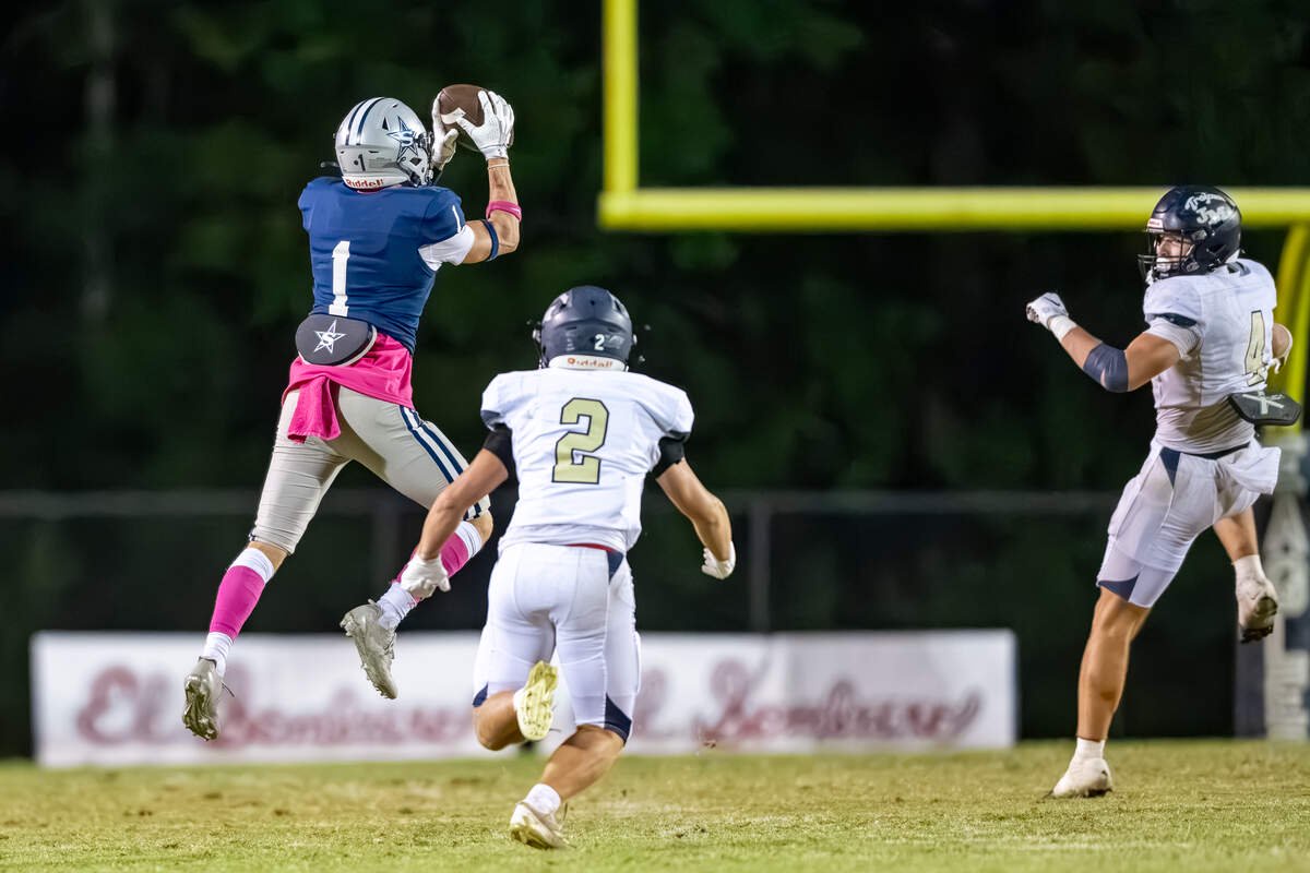 Stratford marches down the field to start the second half, including this Jett Johnston (1) reception.