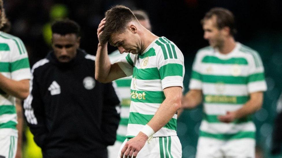 Kieran Tierney looks dejected