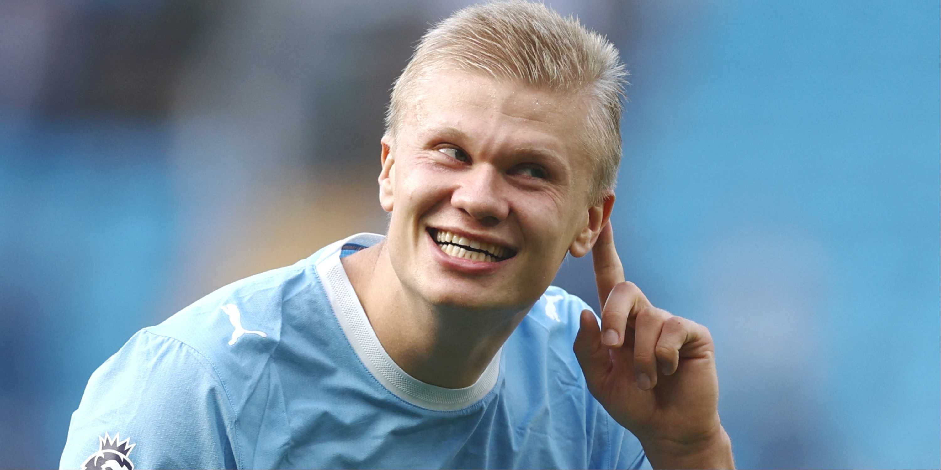 Erling Haaland smiling