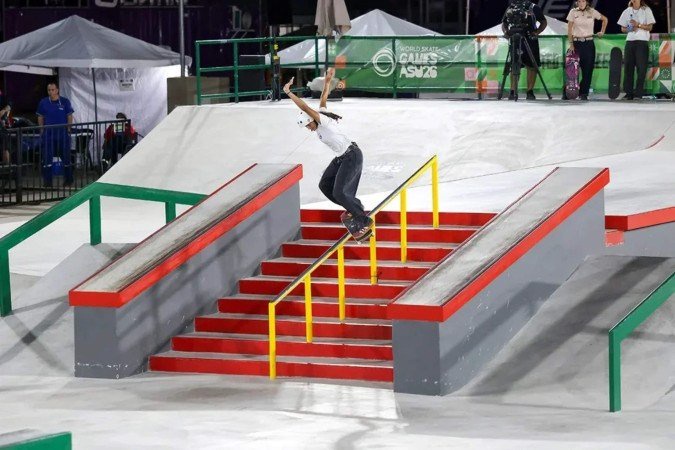 Maria Lúcio terminou a fase deste sábado na sexta colocação no Mundial disputado em Assunção -  (crédito: Skate Brasil Skateboarding / Divulgação)