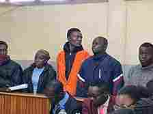 Some of the youth who appeared before an Eldoret court on July 1, 2024