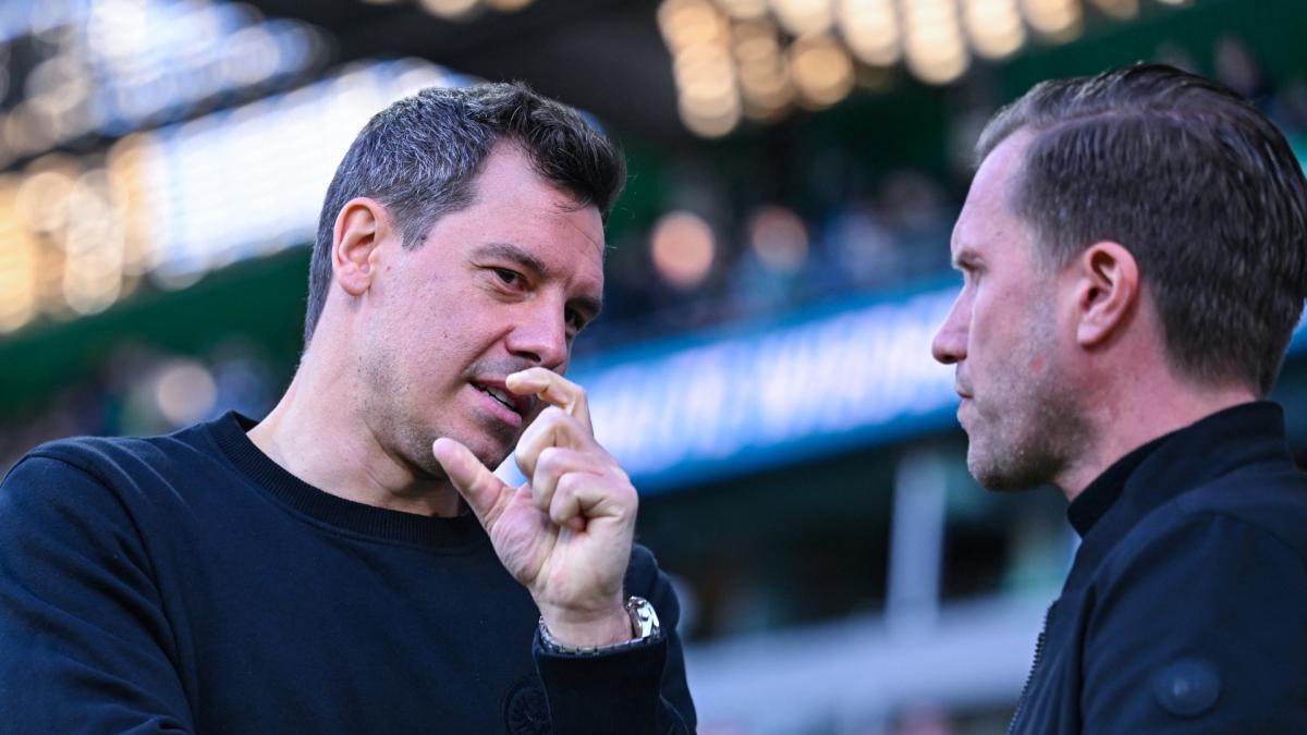 Timmo Hardung mit Markus Krösche im Gespräch