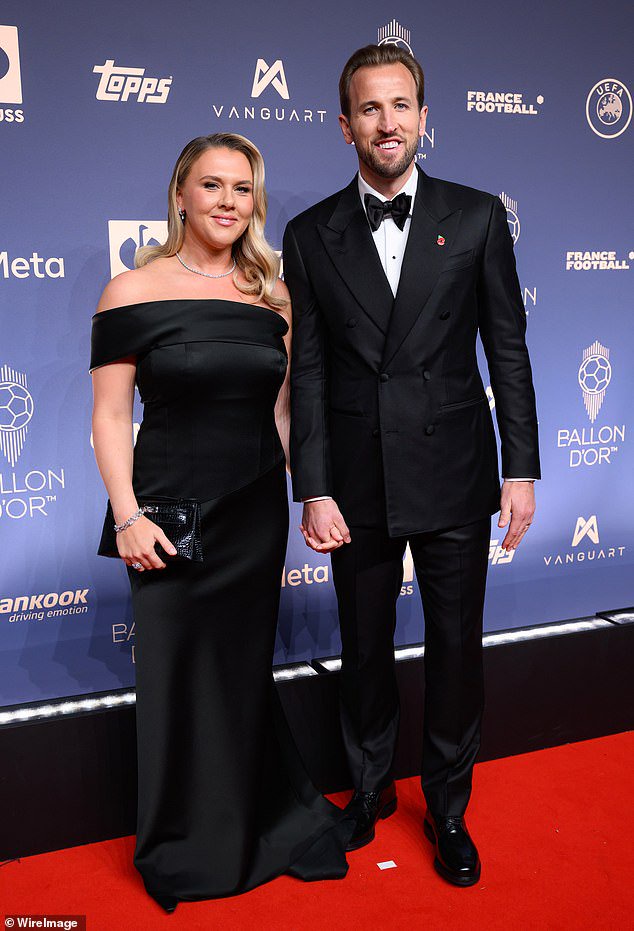 Katie Goodland with husband Harry Kane at last night's Ballon d'Or ceremony in London