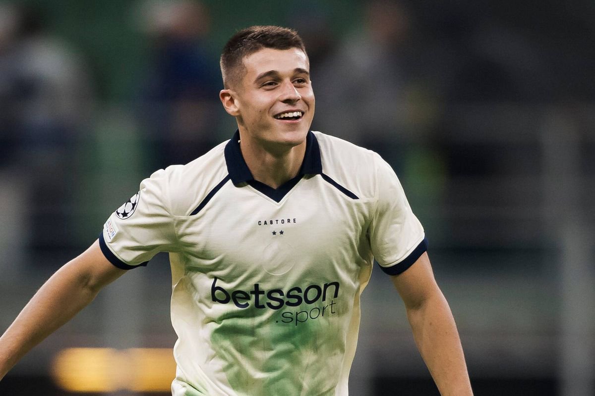 Club Brugge striker Nicolo Tresoldi