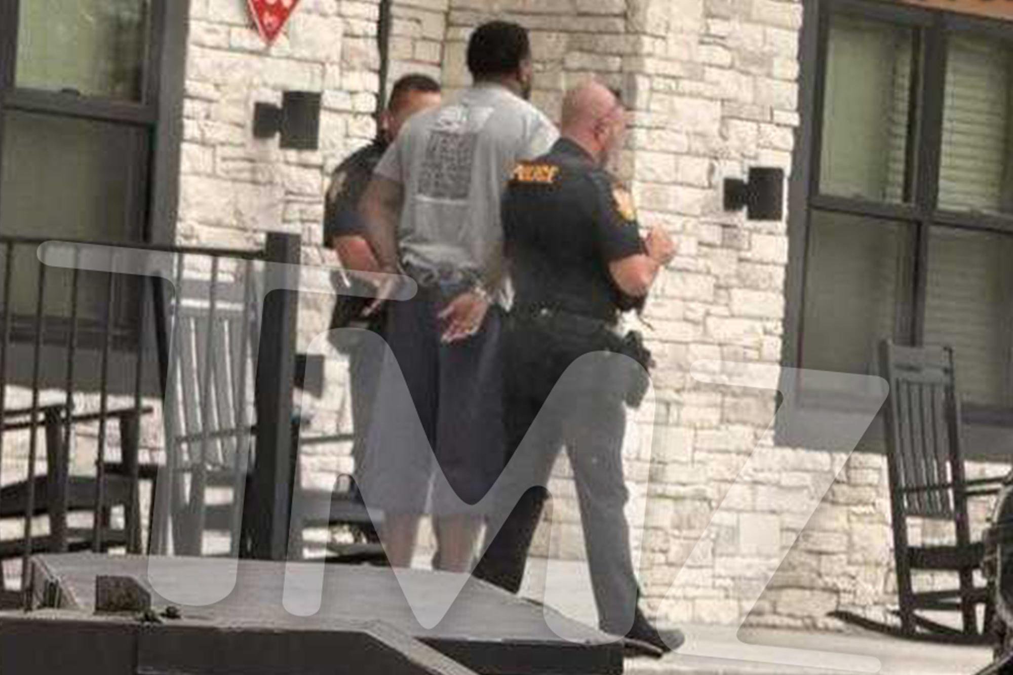 Cordarrelle Patterson is seen in handcuffs with police during his arrest on a domestic assault charge early Saturday, October 17, 2026.