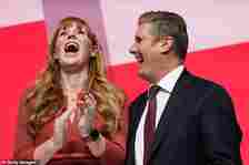Starmer and Rayner at the Labour conference in 2022, a year after he attempted to demote her during a botched shadow cabinet reshuffle