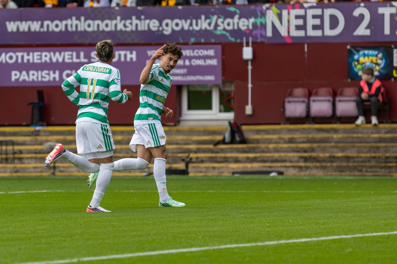 Camilo Duran celebrates his goal against Motherwell