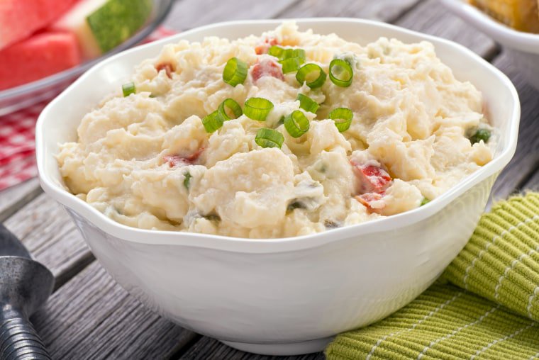 Freshly made potato salad.