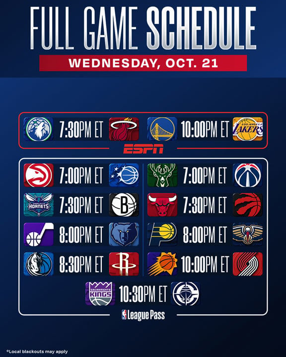 Tonight's Schedule