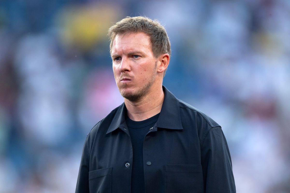 FOXBOROUGH, MASSACHUSETTS - JUNE 29: Julian Nagelsmann, head coach of Germany, leaves the pitch following defeat in the FIFA World Cup 2026 Round Of 32 match between Germany and Paraguay at Boston Stadium on June 29, 2026 in Foxborough, Massachusetts. (Photo by Joe Prior/Visionhaus via Getty Images)