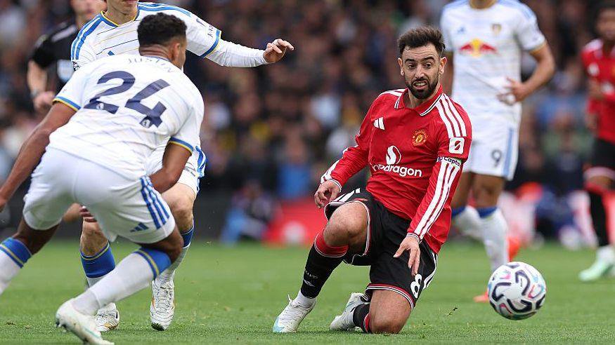 Bruno Fernandes of Manchester United in action 