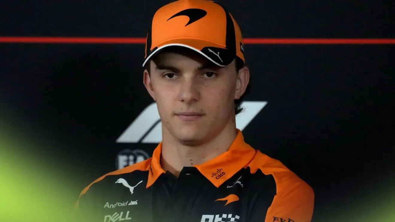 McLaren driver Oscar Piastri speaks to the media at the 2026 United States Grand Prix