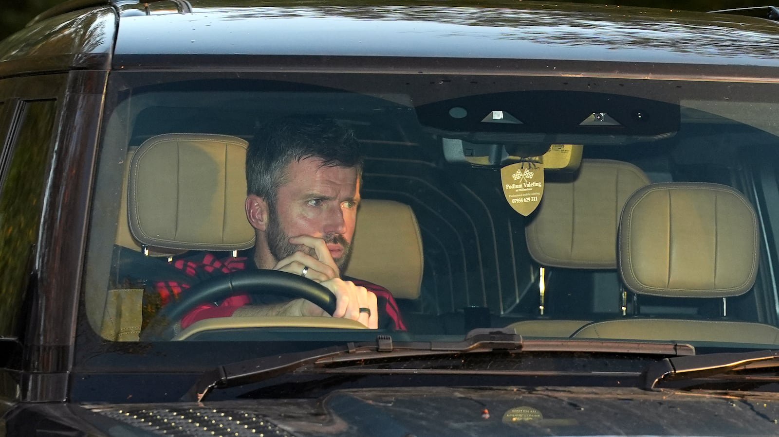 Manchester United manager Michael Carrick arriving at Carrington Training Centre (Annabel Lee-Ellis)