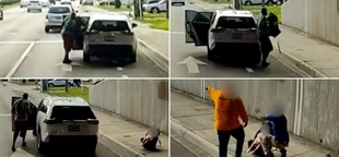 Shocking video shows Florida carjacker abandon kidnapped child on side of road