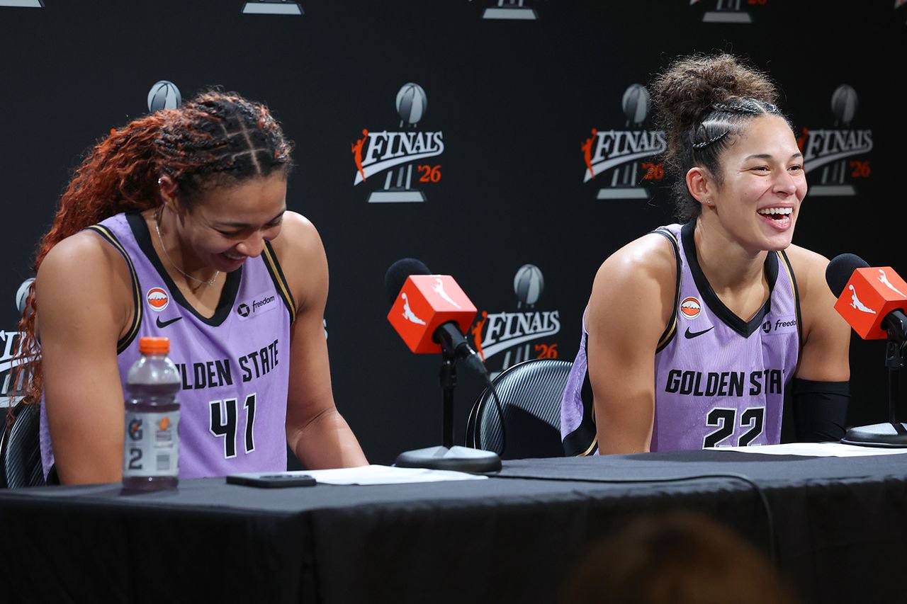 Kiah Stokes and Veronica Burton on Oct. 26, 2026Credit: Brandon Todd/NBAE via Getty