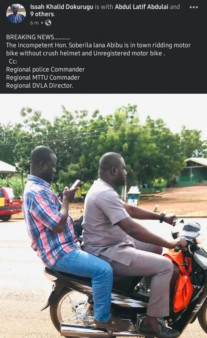 Ghanaians Call for Arrest of MP Seen Riding Unregistered Motorbike and Without Crash Helmet 1