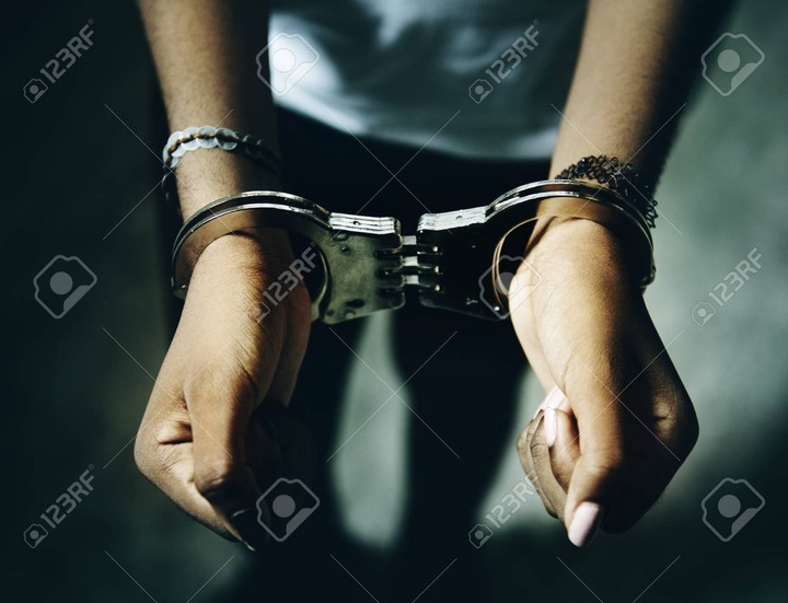 Prisoner With Handcuffs On Hands Stock Photo, Picture And Royalty Free  Image. Image 90761654.