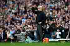 Pep Guardiola, manager of Manchester City, gestures during the Premier League match between City and Wolverhampton Wanderers