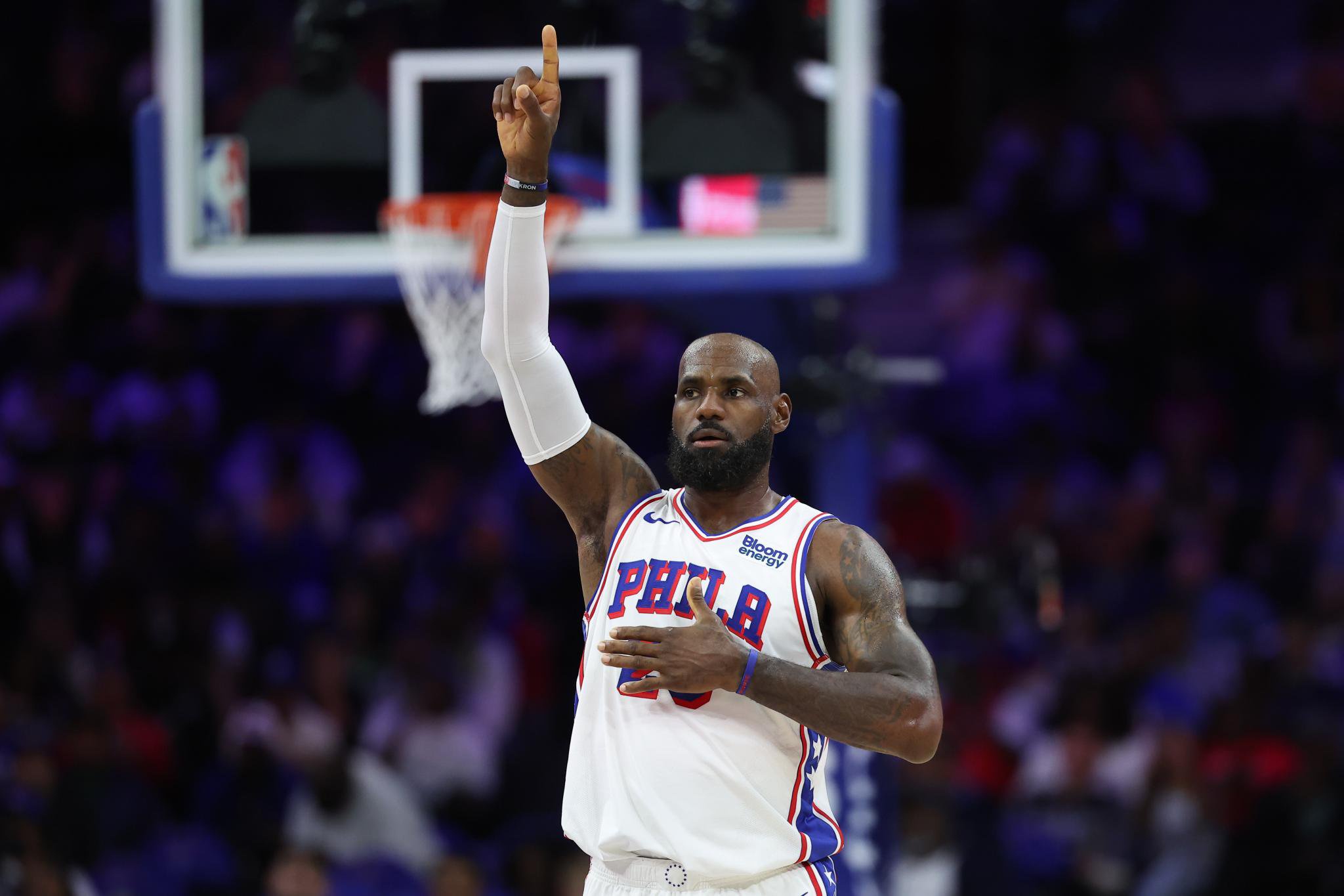 LeBron James signed with the 76ers in July. 