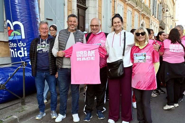 Pierre Bardy, Sadek Boudiaf, Patrick François vice-président du Département délégué au sport, Cyrielle Bouisset, en charge du sport féminin à la Ville, et la présidente du Département Hélène Sandragné.