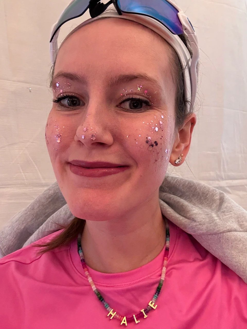 Halie LeSavage wearing Maybelline makeup to run the 2025 New York City marathon