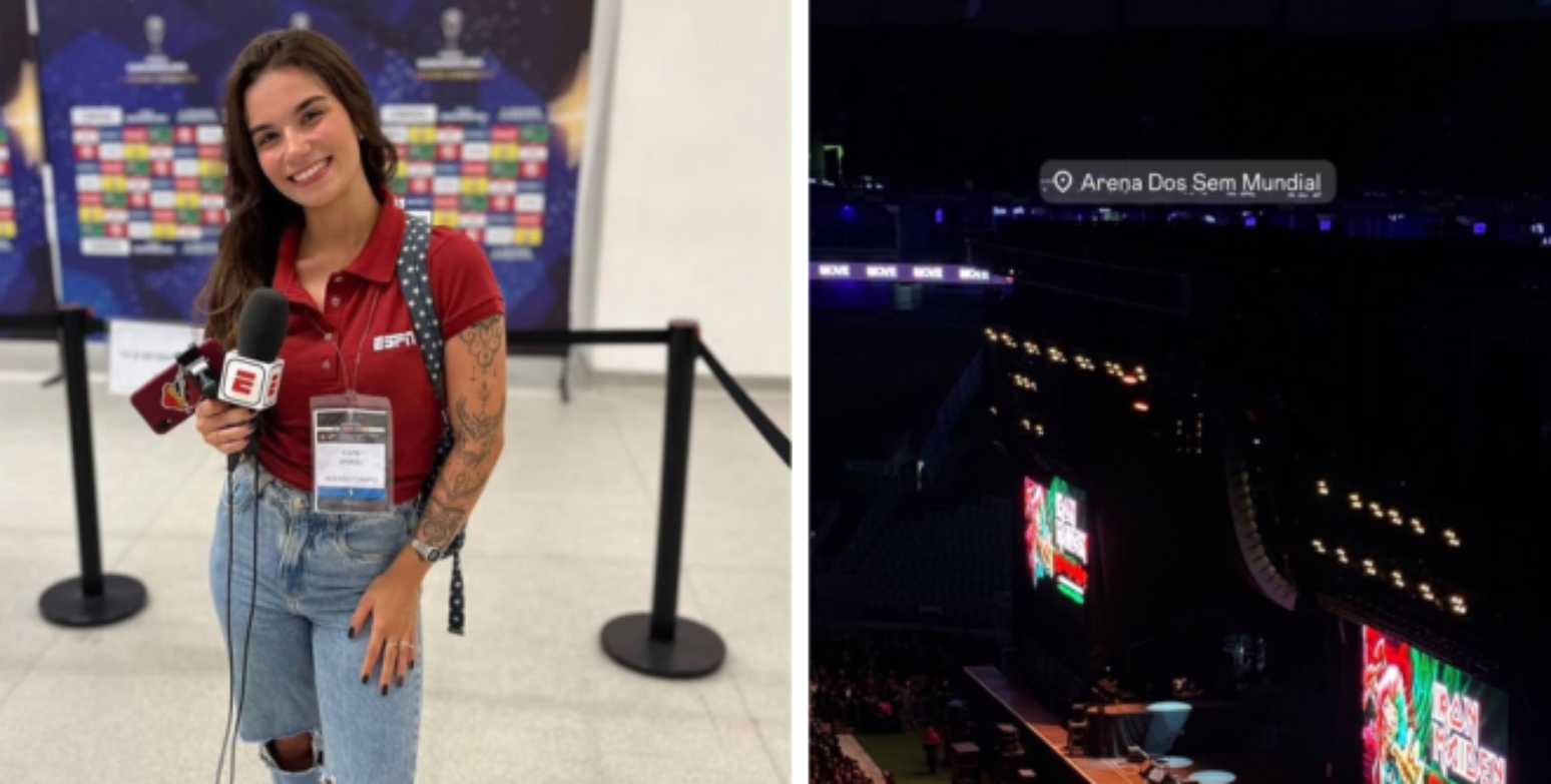 Repórter da ESPN é alvo de críticas após post em estádio do Palmeiras
