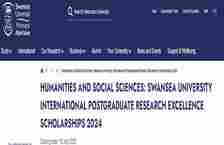 Study in the UK: Swansea University International Postgraduate Research Excellence Scholarships 2024
