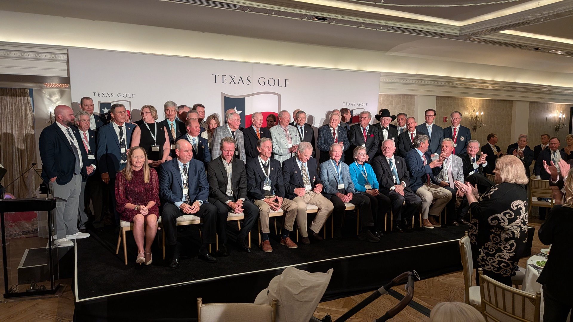 The members of the Texas Golf Hall of Fame who were on hand at San Antonio Country Club on Monday for the Class of 2026 induction.