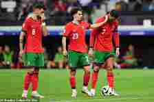 Ronaldo (right) is on free-kick duties for Portugal but has only scored one in his last 58 attempts