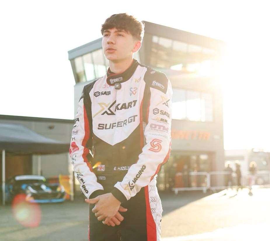 Hazelwood, 15, has also already enjoyed great success since, aged 11, he first got into karting. Picture: Ginetta Media Team