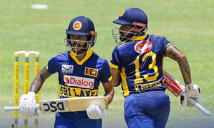 Sri Lanka's Pathum Nissanka and Kusal Mendis run between the wickets