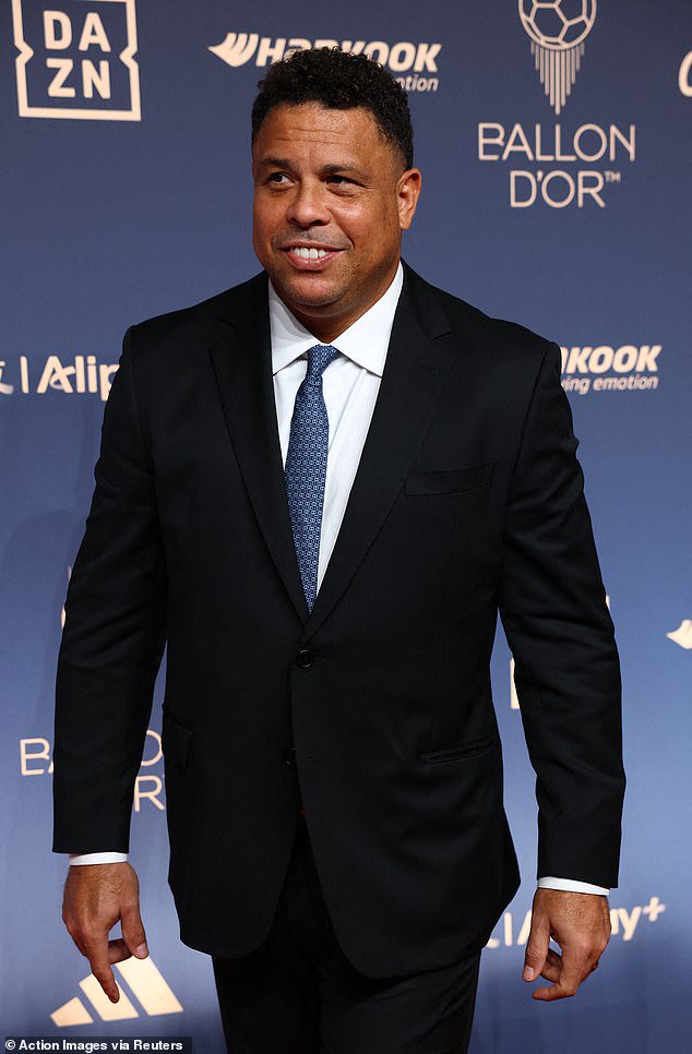 Brazilian legend Ronaldo will hand over the men's Ballon d'Or award at the end of the evening