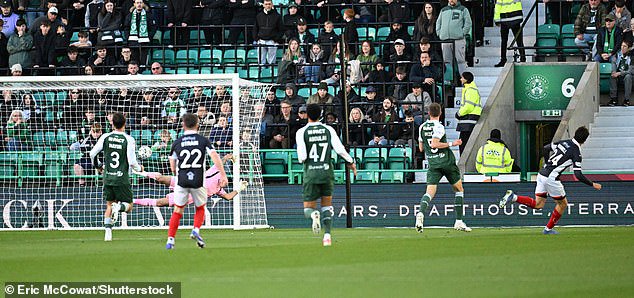 Jacob Murrell scores the first of his outstanding double to put Falkirk on course for victory