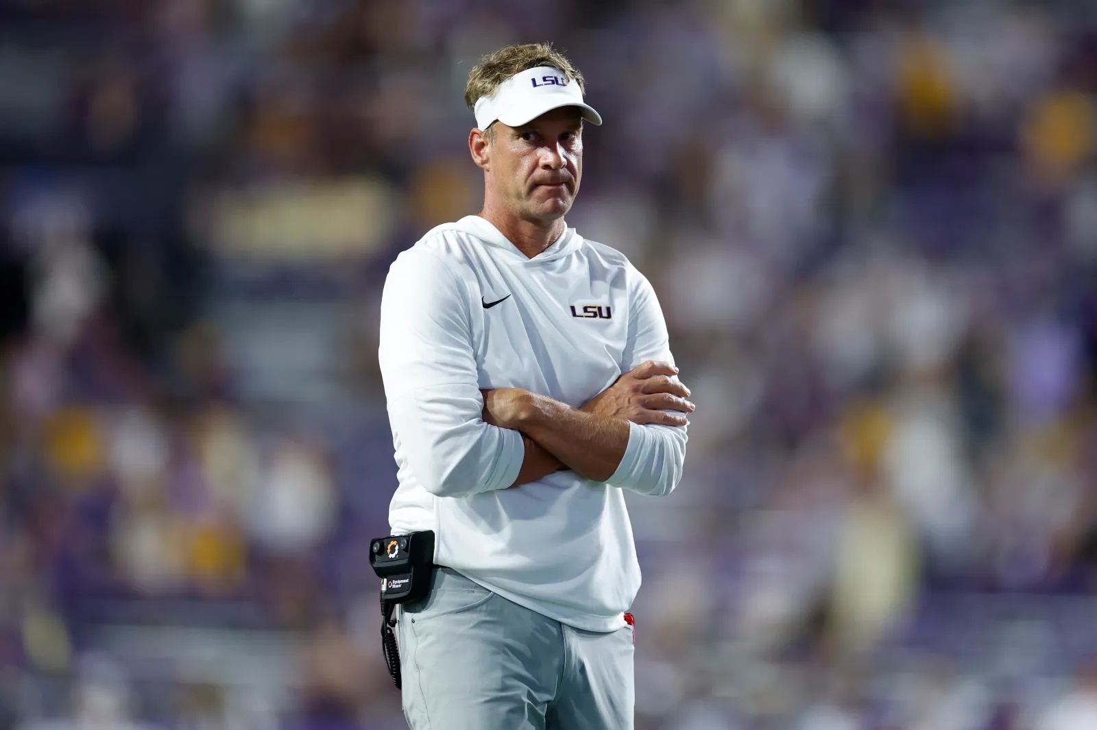 Head coach Lane Kiffin of the LSU Tigers.
