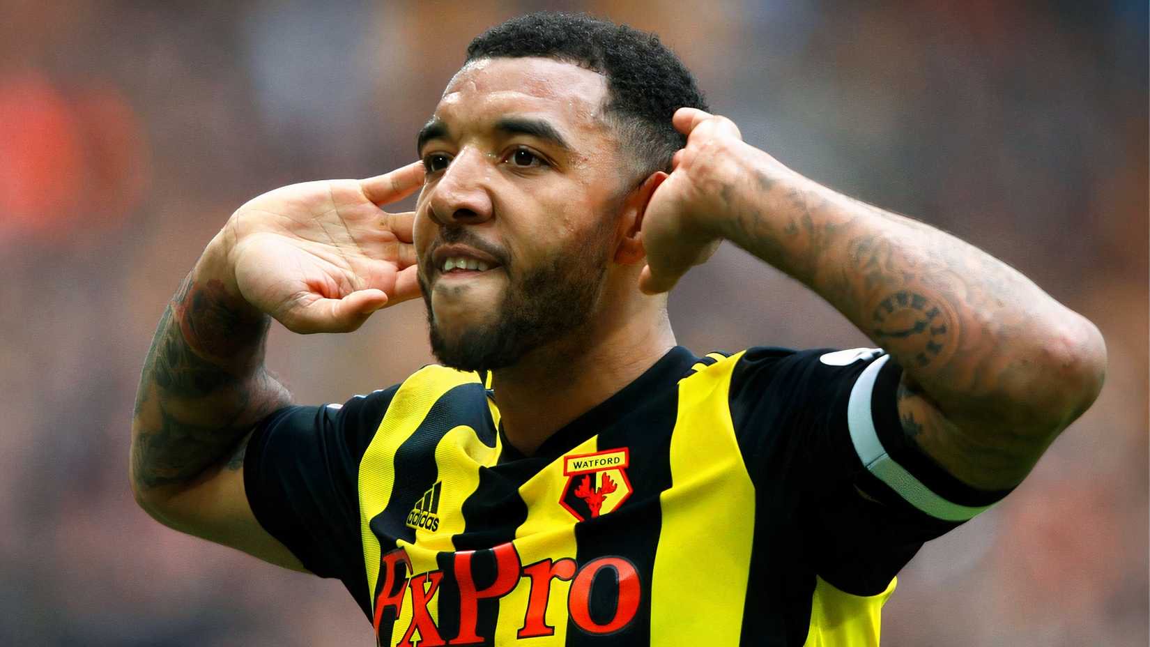 Troy Deeney scores for Watford in the FA Cup semi-final