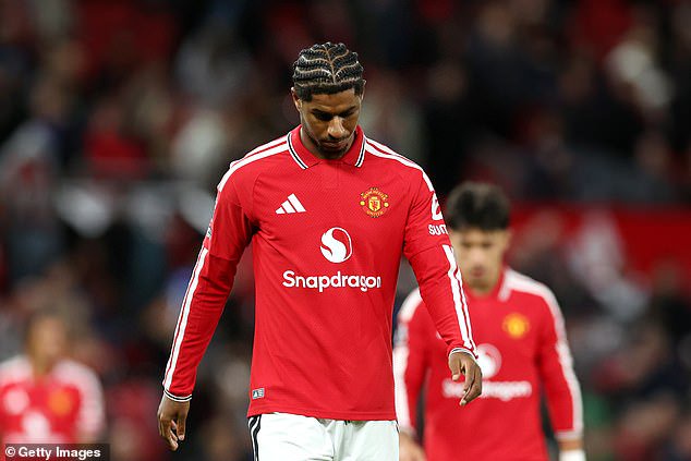 Marcus Rashford has started six of Man United's nine games so far this season despite a hip injury