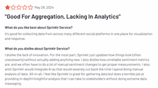 Sprinklr Service review
