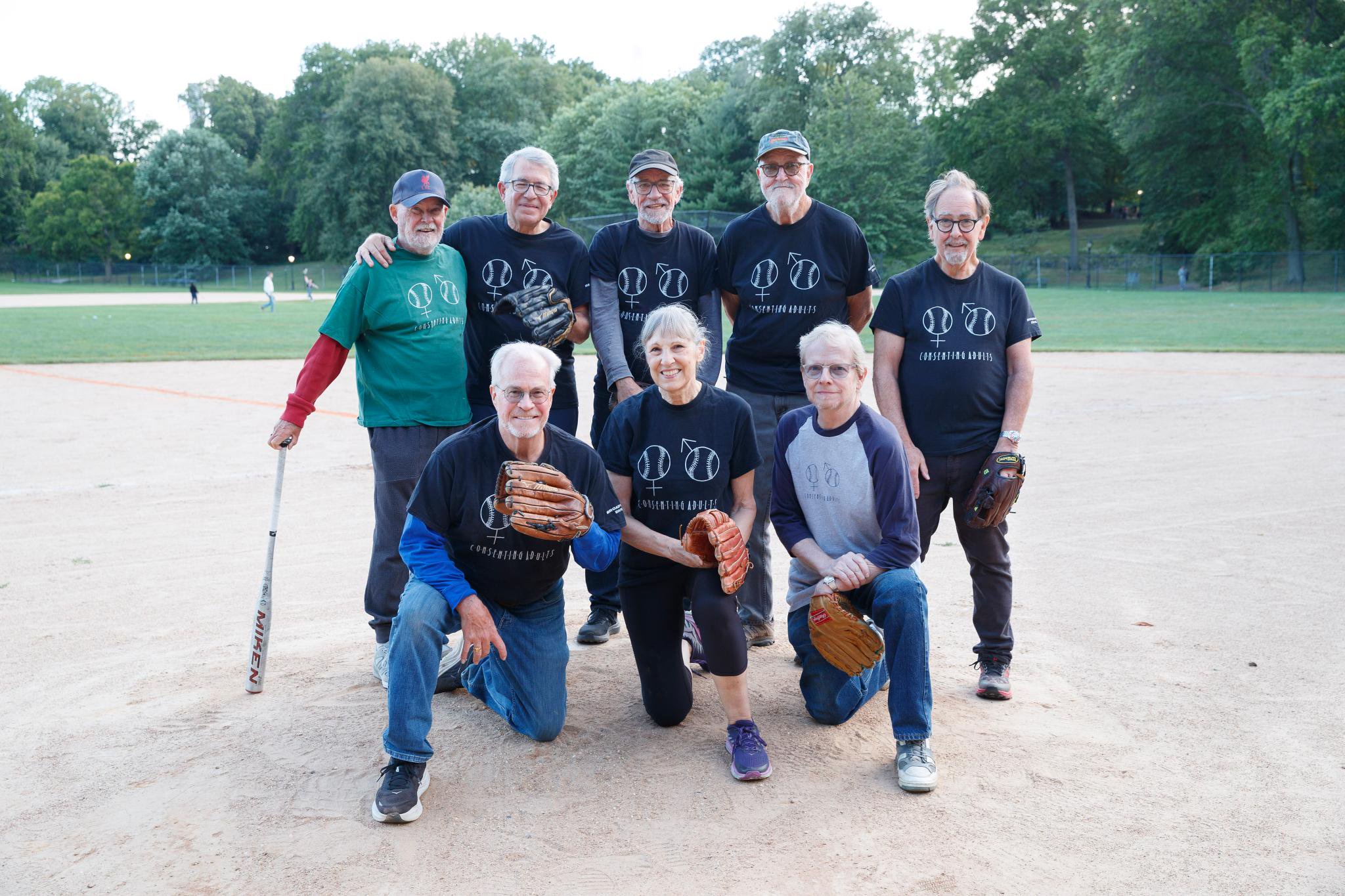 A scrappy co-ed softball team believed to be the oldest in New York City, have played every Wednesday in Central Park since 1982.