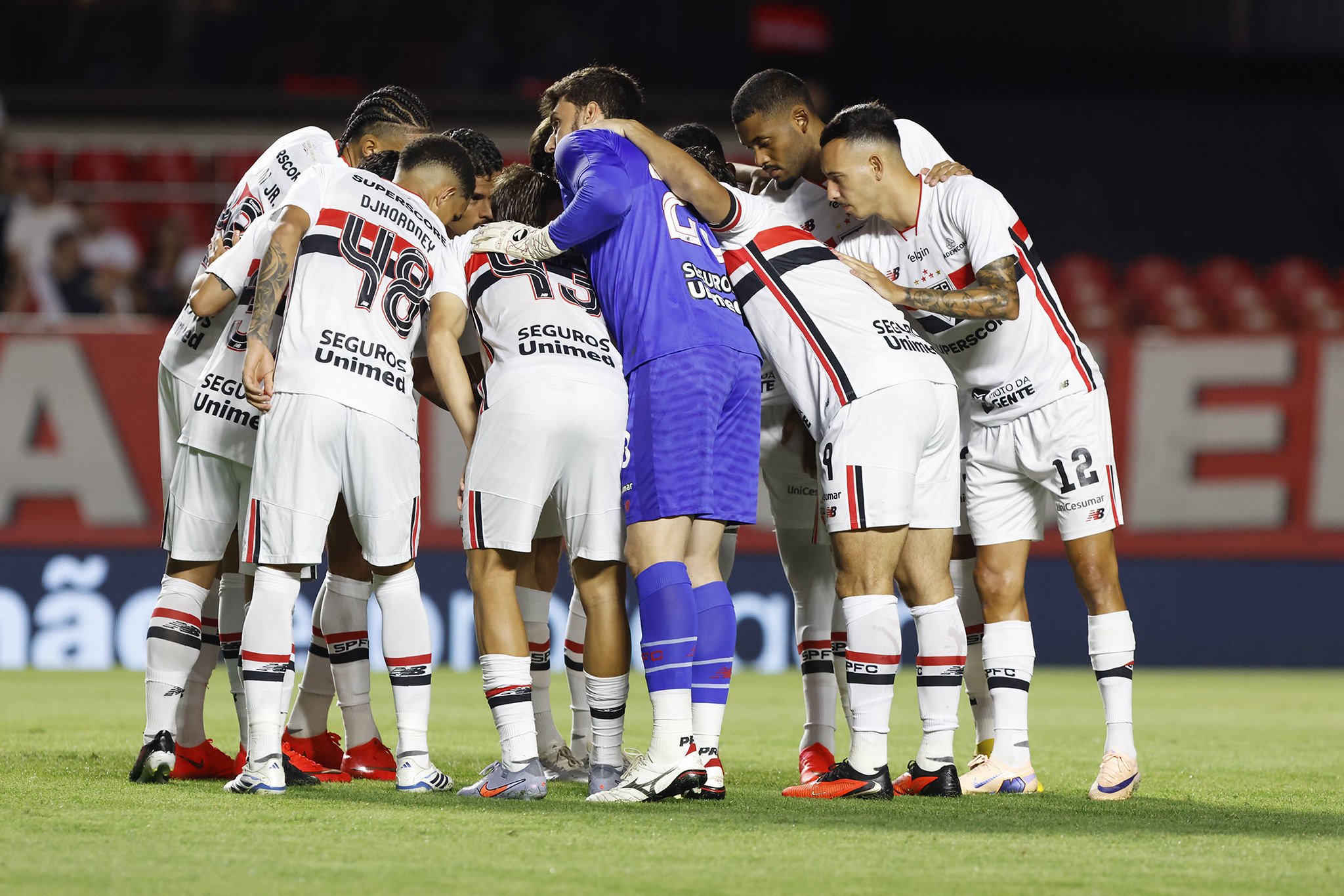 São Paulo adere a protesto contra a proibição das bets. (Foto: Rubens Chiri / São Paulo FC)