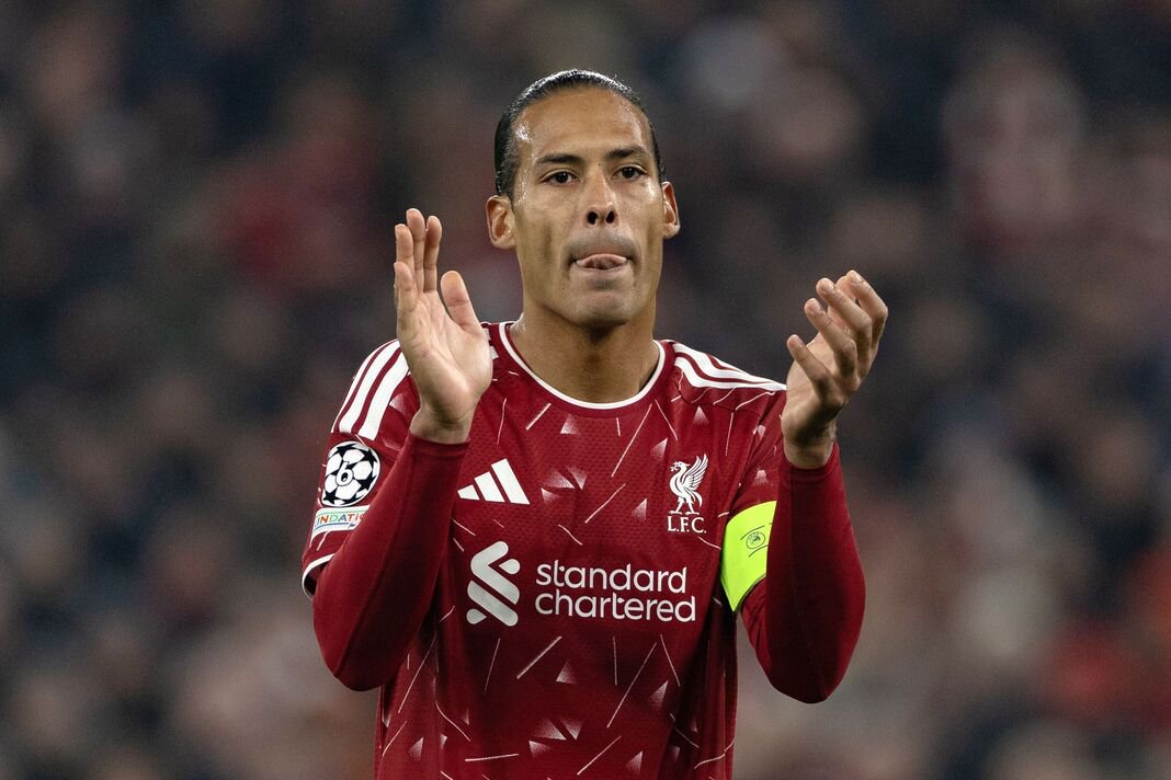 Virgil van Dijk during Liverpool v Villarreal CF