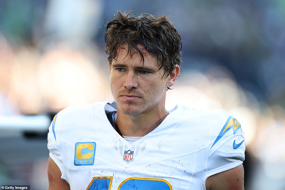 Los Angeles, led by Beer's quarterback fiance Justin Herbert, have endured a brutal winless start to the season, sitting last in the AFC West with an 0-6 record. While Herbert has struggled to separate himself as a truly elite quarterback in recent years, some fans are pointing blame at the gunslinger's fiancée: pop star Beer. Herbert and Beer drew headlines this year after they got engaged, with the pop star showing up to training camp and packing on the PDA with the QB over the summer. Enraged Chargers fans began to point fingers at Beer, blaming her for somehow distracting Herbert.