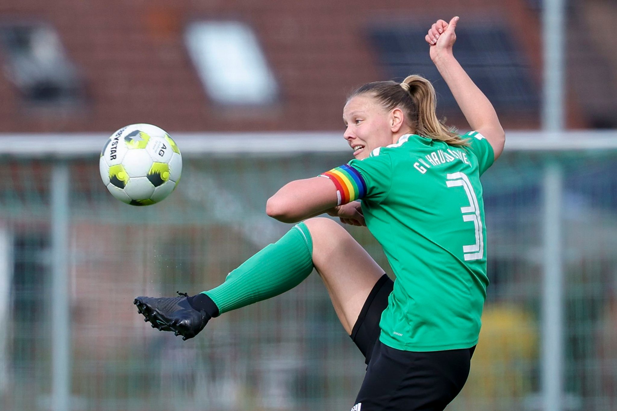 Esther Testroet traf doppelt für die Bezirksliga-Fußballerinnen von GW Hausdülmen gegen Wacker Mecklenbeck II.